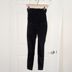 H&M Mama Maternity Black Skinny Jeans Full Panel